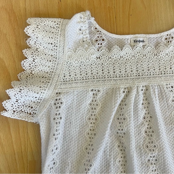 Anthropology Kindred Bohemian Lace Eyelet Top - Picture 2 of 4